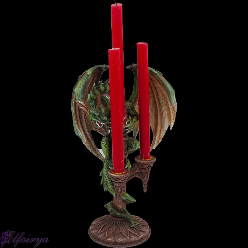 Dreiteiliger Drachen-Kerzenleuchter "Nightbone"